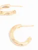 Gold Fine Textured Hoop Earrings sold by lovisa