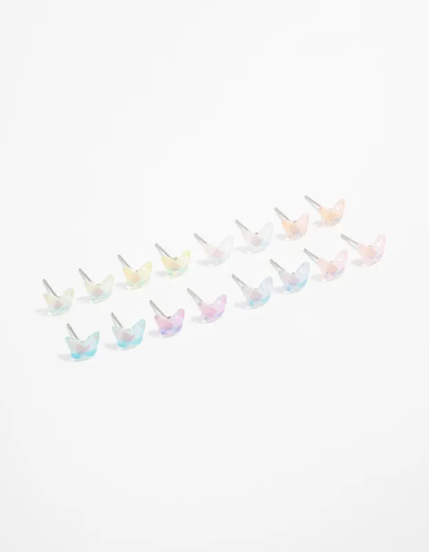 Acrylic Basic Butterfly Stud Earrings 8-Pack sold by lovisa