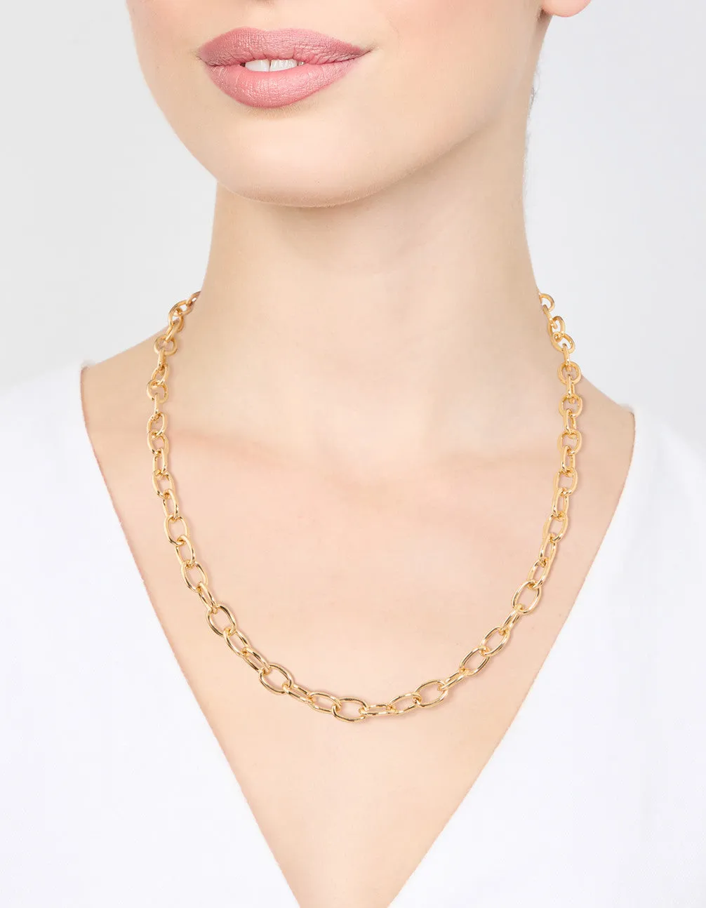 Gold Plated Round Link Necklace sold by lovisa product image thumbnail 2