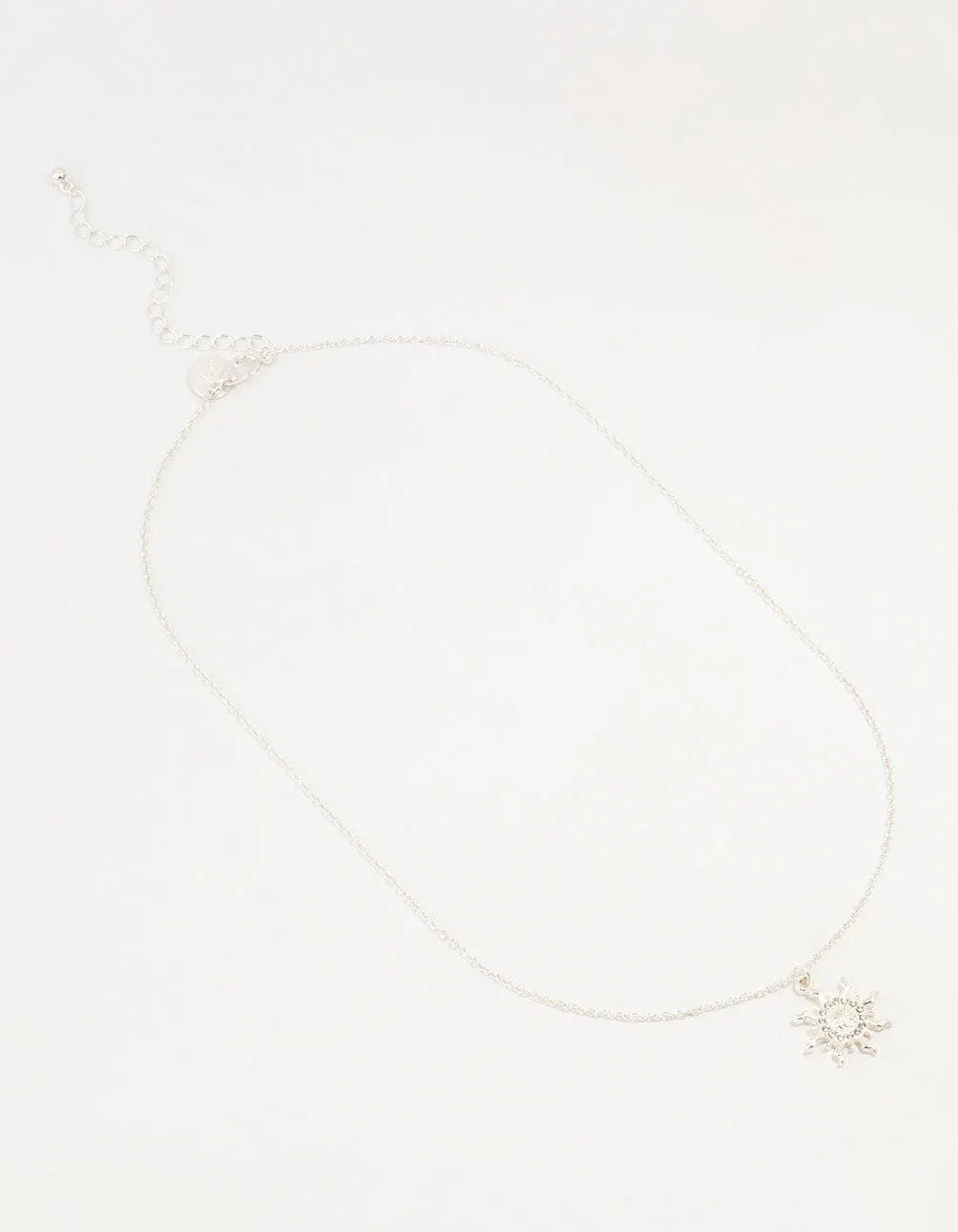 Silver Diamante Sun Pendant Necklace sold by lovisa product image thumbnail 2