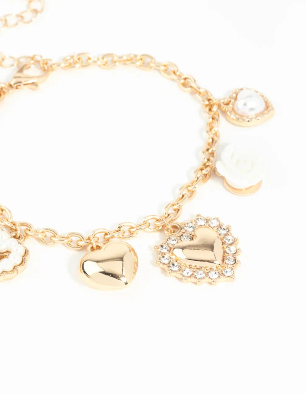 Gold Heart Charm Bracelet sold by lovisa product image thumbnail 3