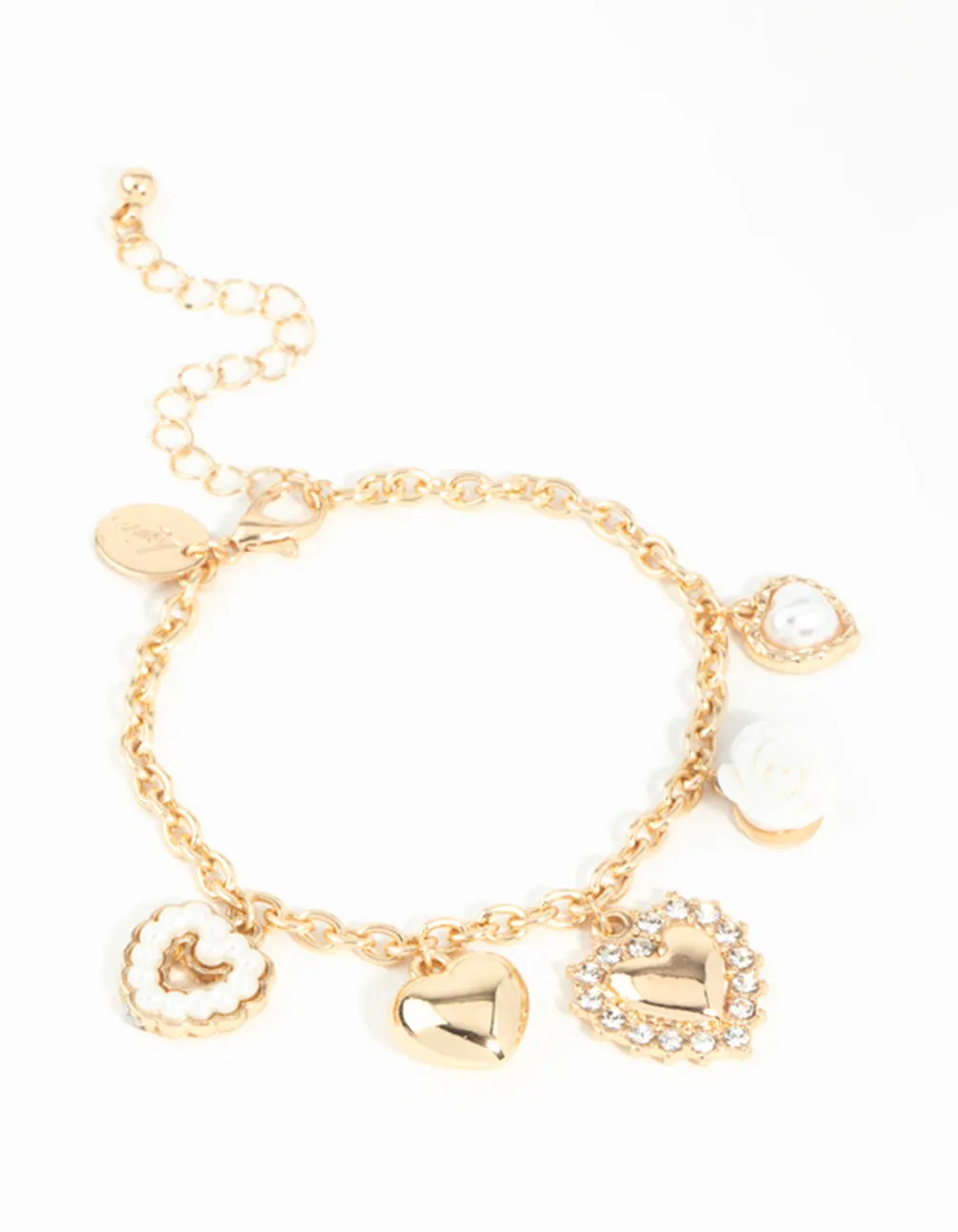 Gold Heart Charm Bracelet sold by lovisa