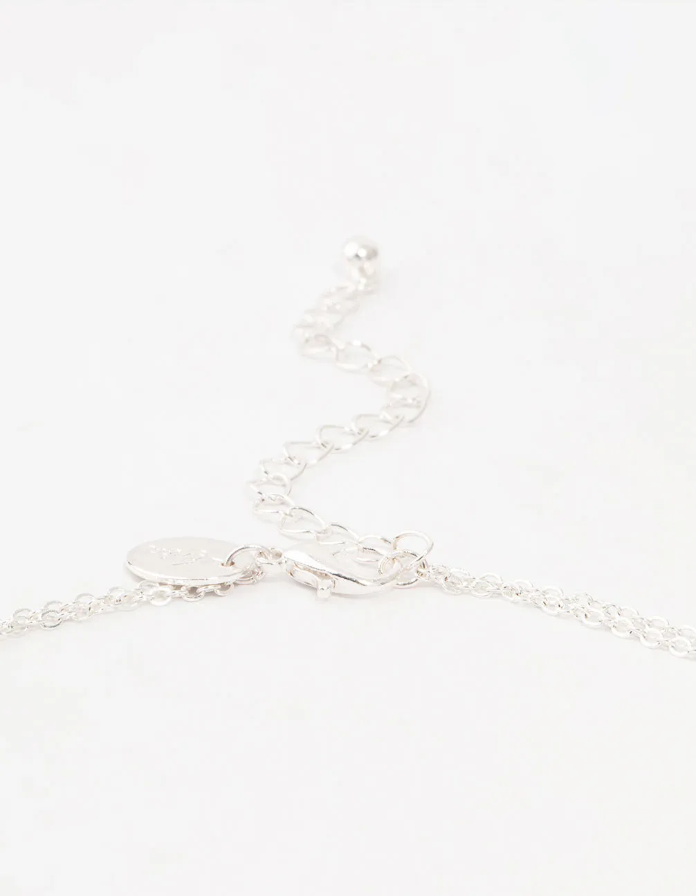 Silver Diamante Flower Layered Necklace sold by lovisa product image thumbnail 3
