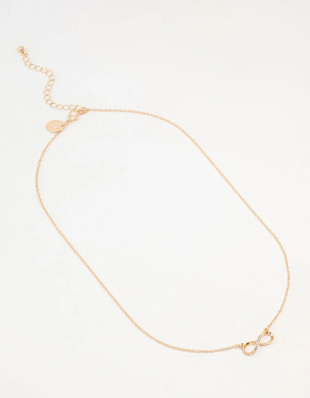 Gold Diamante Infinity Necklace sold by lovisa product image thumbnail 2