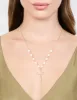 Gold Pearl Cross Diamante Pendant Necklace sold by lovisa