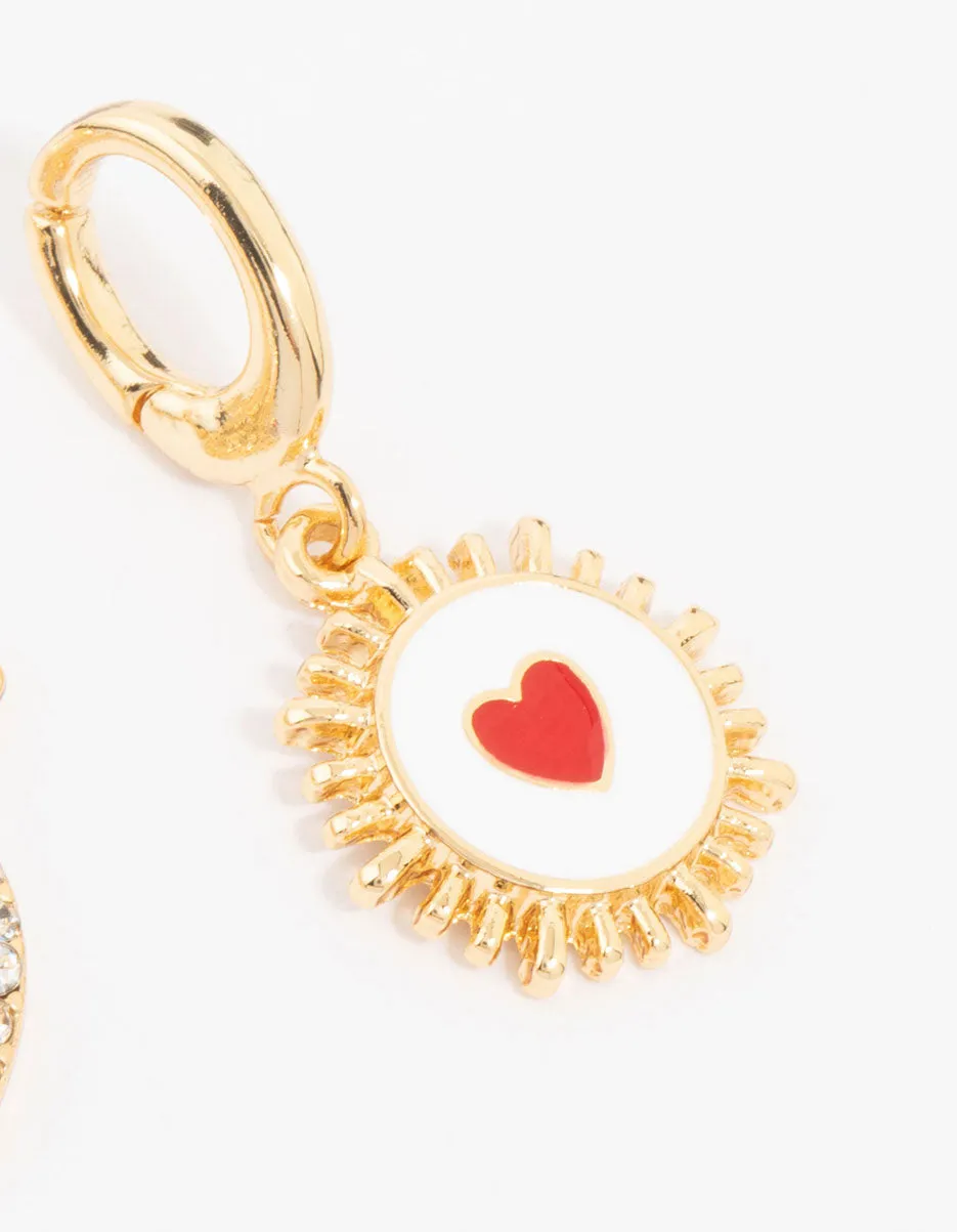 Gold Plated Heart & Chilli Charms 3-Pack sold by lovisa product image thumbnail 3