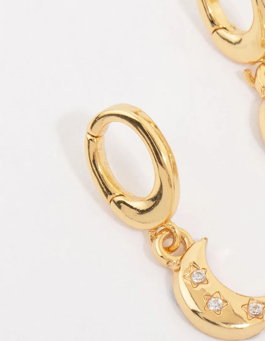 Gold Plated Celestial Charms 3-Pack sold by lovisa product image thumbnail 2