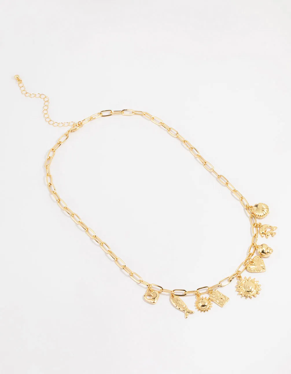 Gold Plated Sun & Shell Charm Necklace sold by lovisa product image thumbnail 4