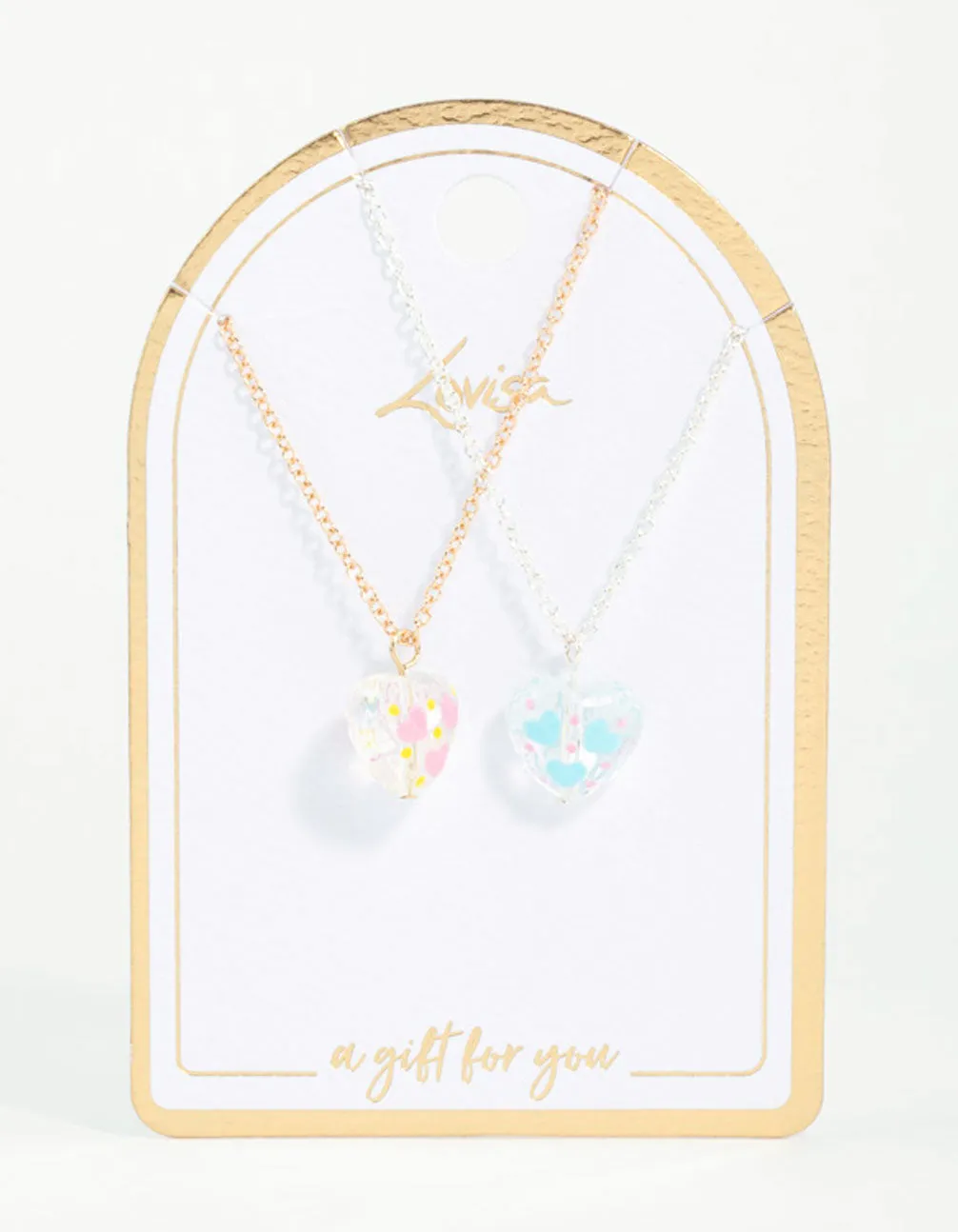 Acrylic Painted Heart Pendant Necklaces 2-Pack sold by lovisa product image thumbnail 2