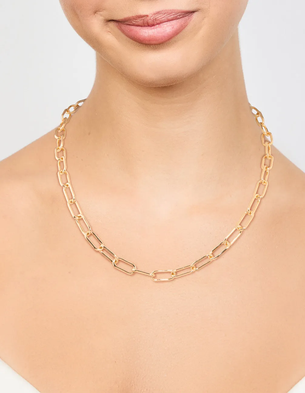 Gold Plated Oval Link Necklace sold by lovisa product image thumbnail 2