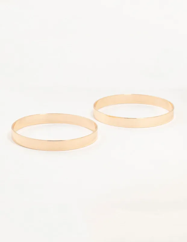 Gold Flat Bangles 2-Pack sold by lovisa
