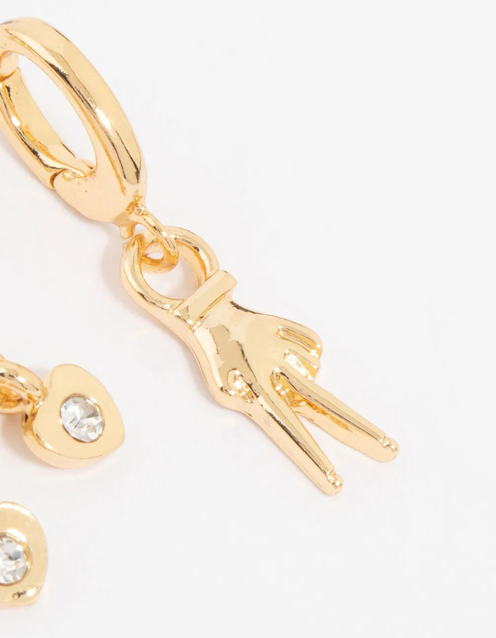 Gold Plated Diamante Eye & Angel Wing Charms 3-Pack sold by lovisa product image thumbnail 3