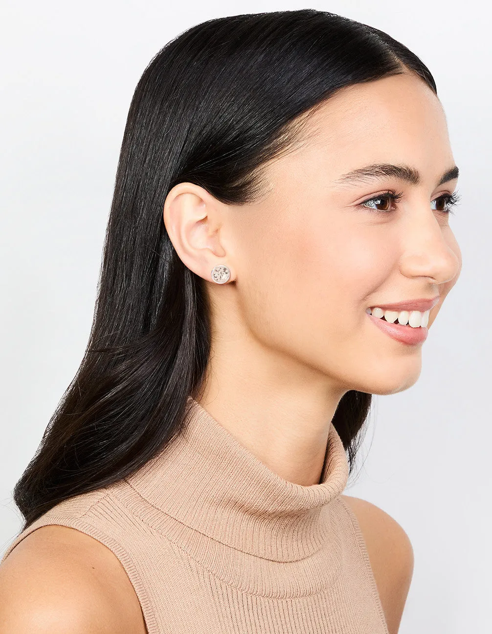 Silver Diamante With Frame Stud Earrings sold by lovisa product image thumbnail 3