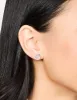 Silver Diamante With Frame Stud Earrings sold by lovisa