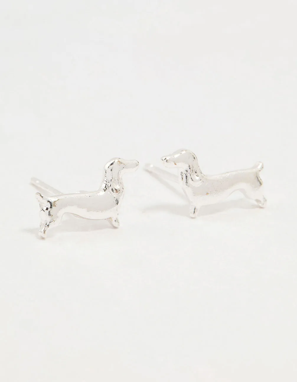 Silver Dachshund Stud Earrings sold by lovisa