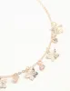 Gold Diamante Butterfly Drop Charm Necklace sold by lovisa