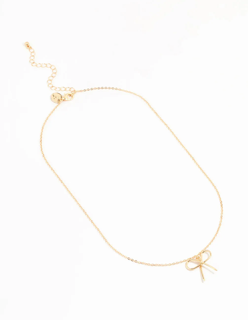 Gold Fine Metal Bow Necklace sold by lovisa product image thumbnail 2