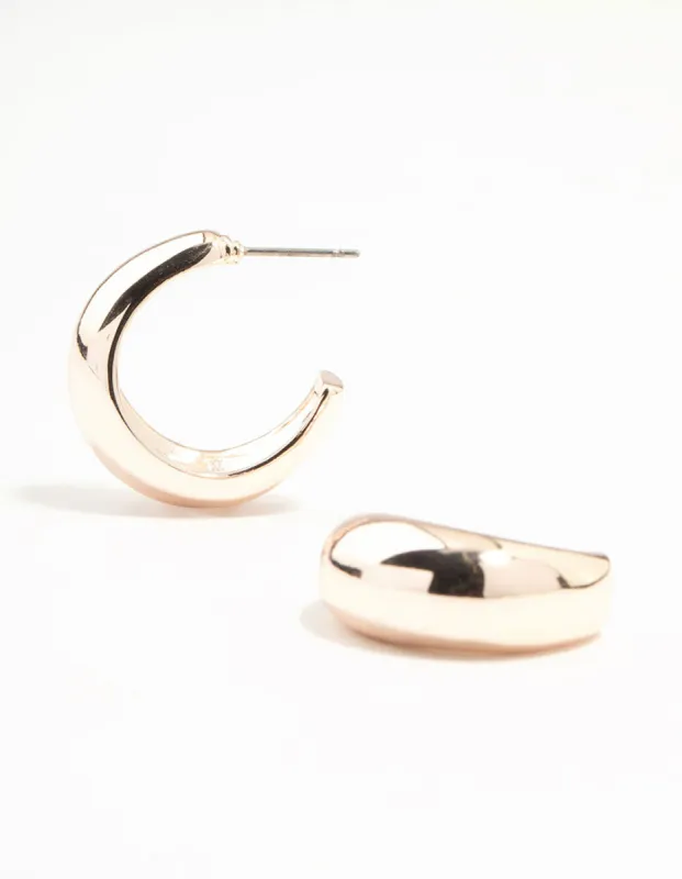 Rose Gold Teardrop Hoop Earrings sold by lovisa