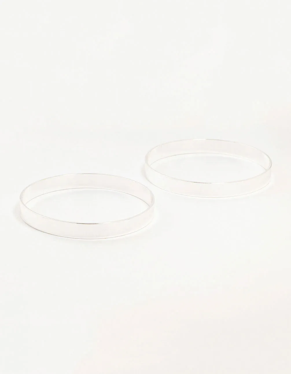 Flat Silver Bangles 2-Pack sold by lovisa