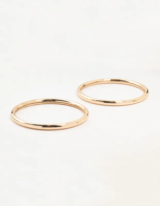 Gold Smooth Bangles 2-Pack sold by lovisa