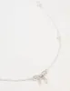 Silver Station Pearl Diamante Bow Necklace sold by lovisa