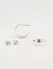 Silver Diamante Stud & Hoop Earrings 2-Pack sold by lovisa