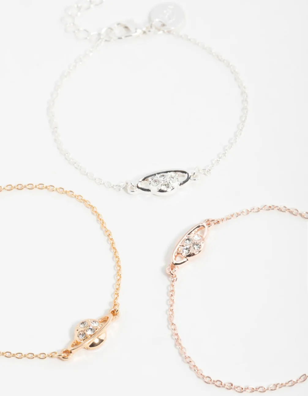 Mixed Metals Diamante Planet Bracelets 3-Pack sold by lovisa product image thumbnail 3