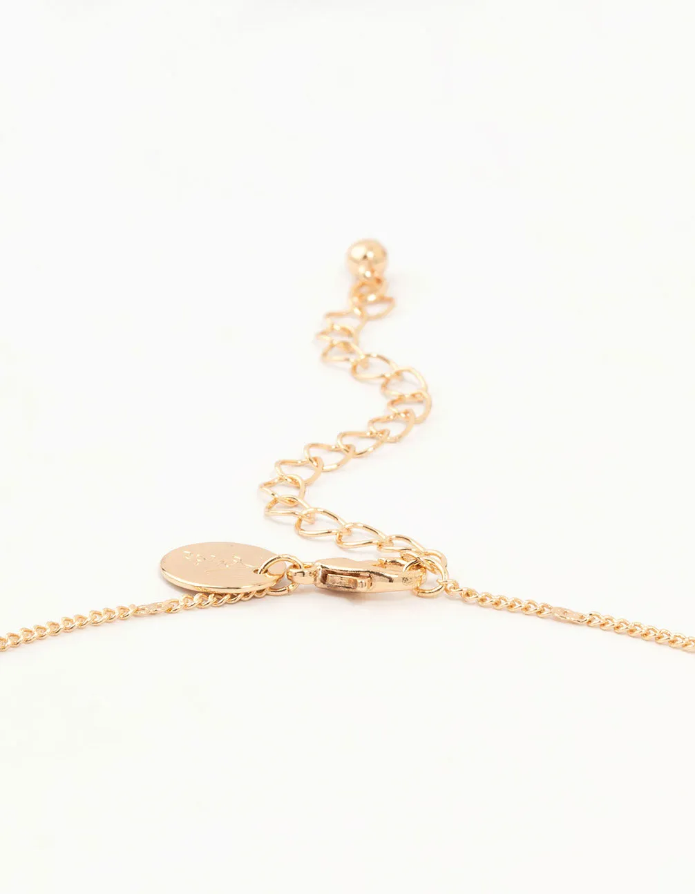 Gold Diamante Bow Drop Necklace sold by lovisa product image thumbnail 5