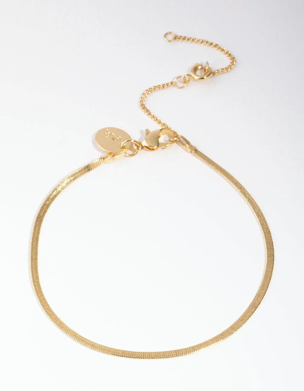 Gold Plated Thin Snake Chain Bracelet sold by lovisa