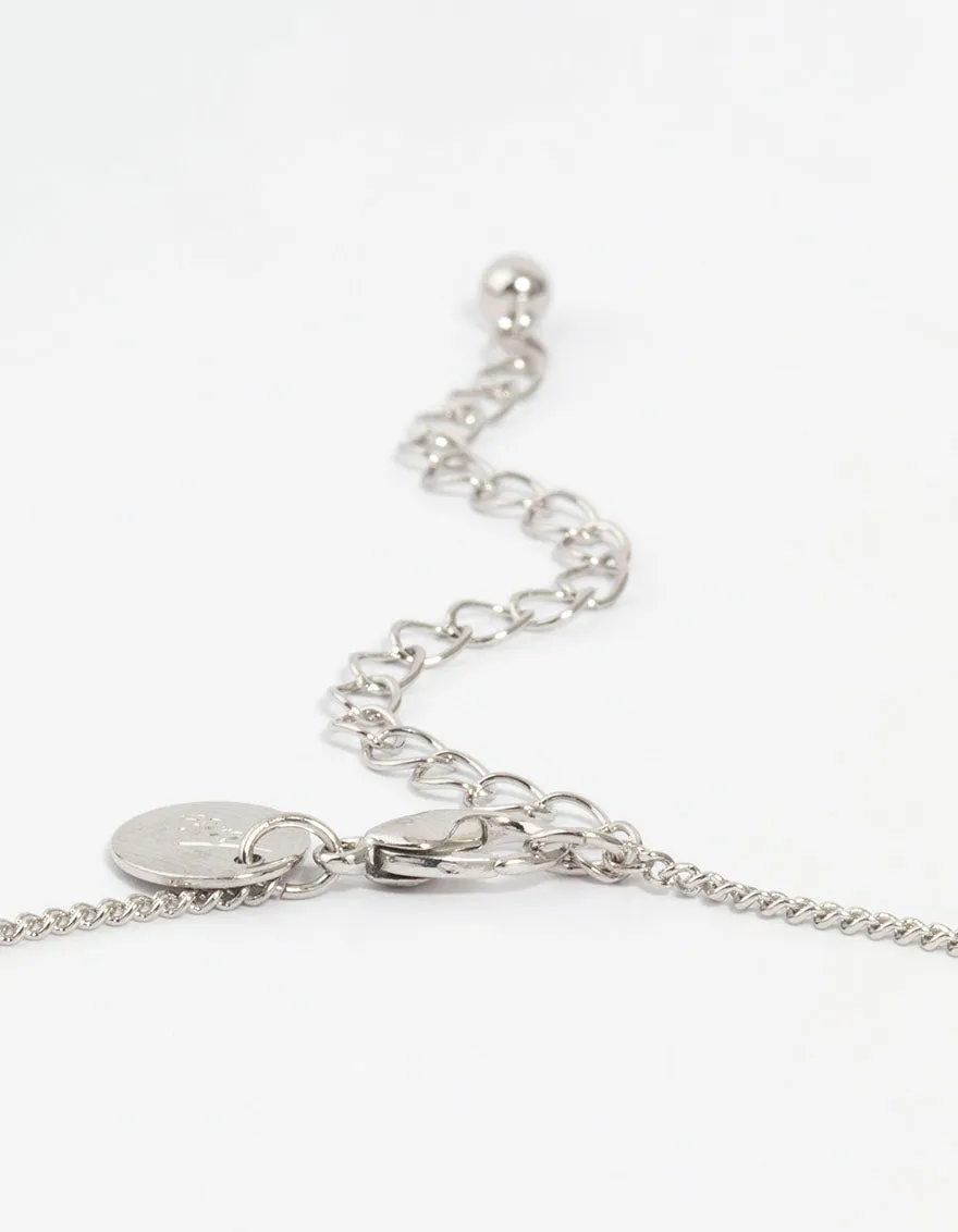 Silver Cubic Zirconia Statement Necklace sold by lovisa product image thumbnail 5