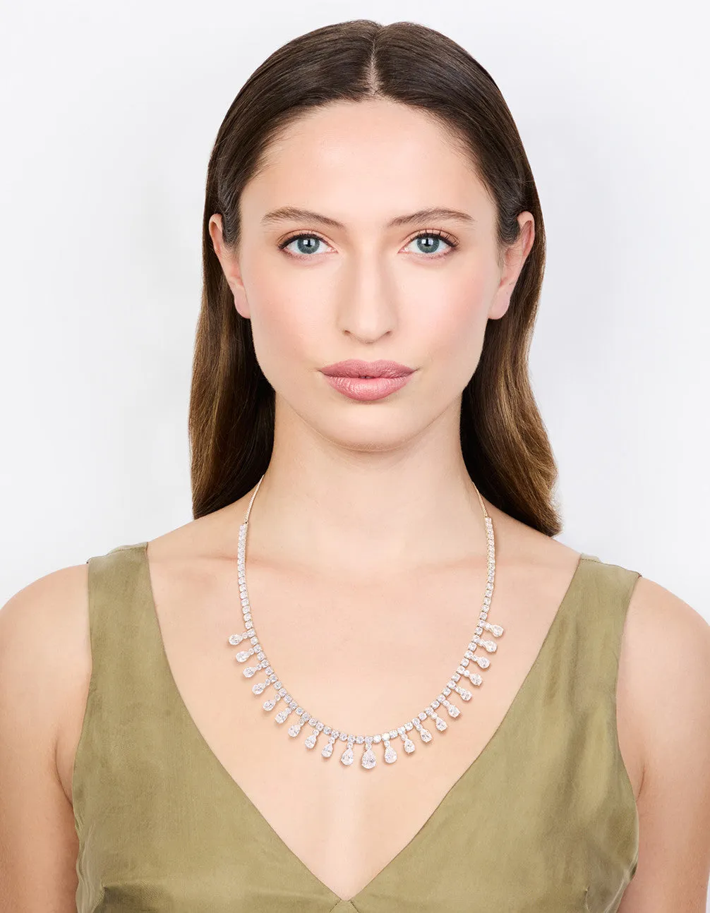Silver Cubic Zirconia Statement Necklace sold by lovisa product image thumbnail 3