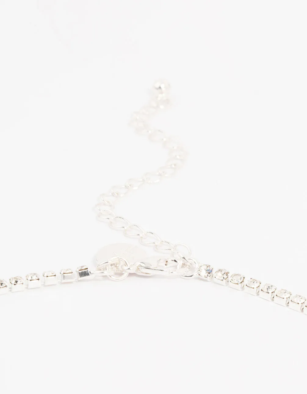 Silver Cubic Zirconia Geometric Pear V-Necklace & Earrings Set sold by lovisa product image thumbnail 3