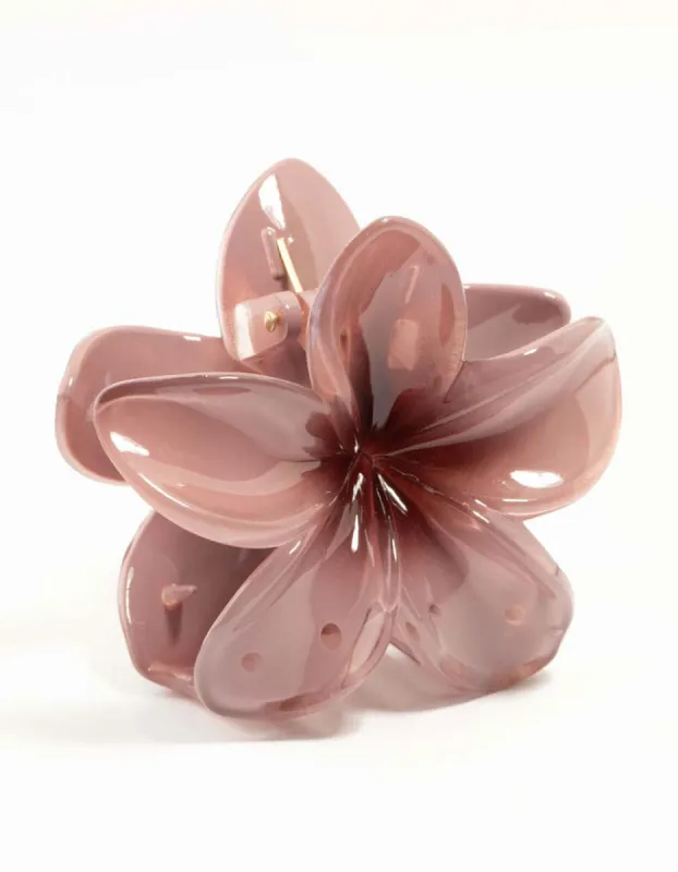 Dusty Pink Frangipani Hair Claw Clip sold by lovisa