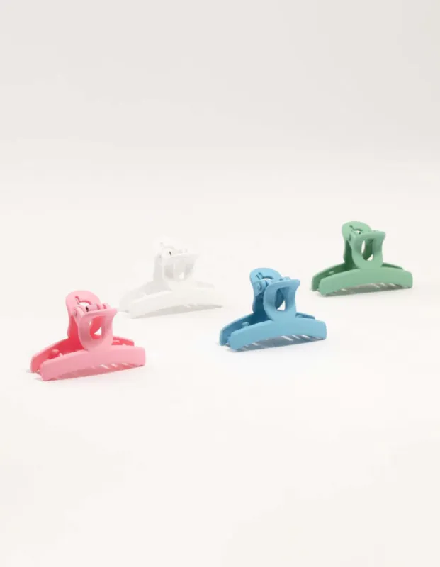 Multicoloured Small Loop Claw Clips 4-Pack sold by lovisa