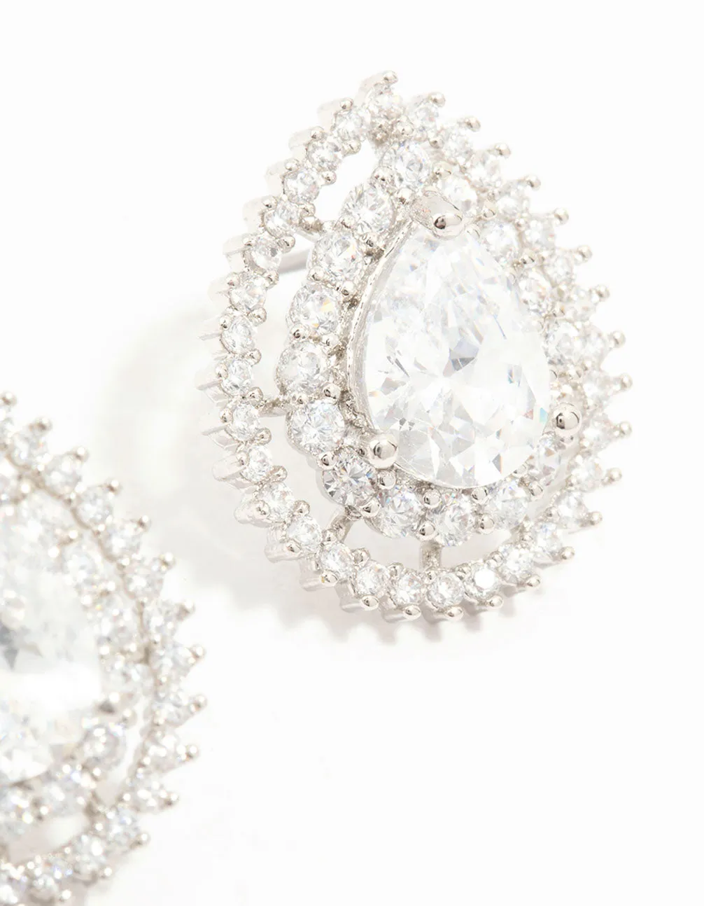 Silver Diamante Snowflake & Pearl Drop Earrings sold by lovisa product image thumbnail 3