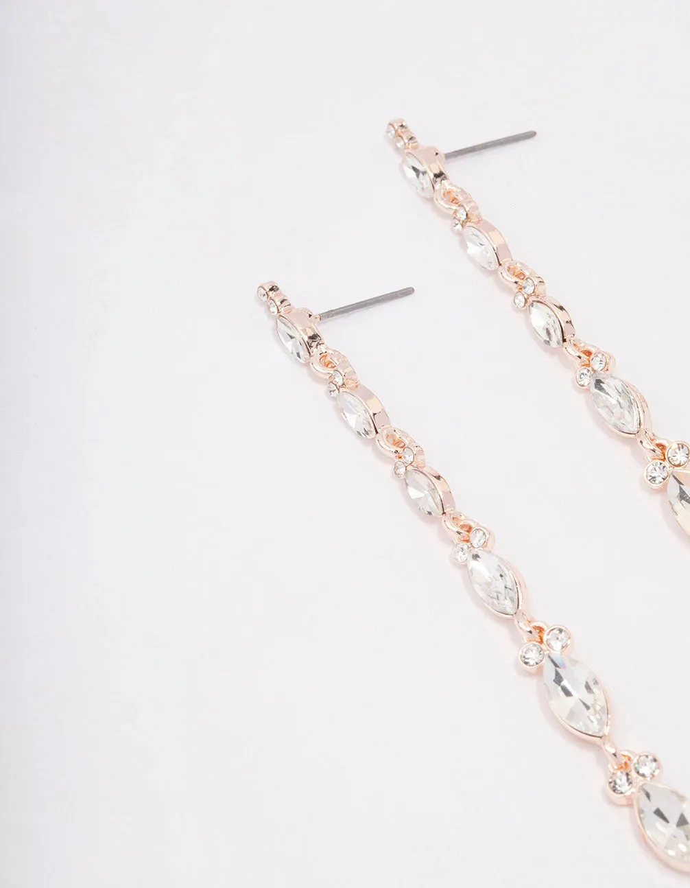 Rose Gold Pear Cup Chain Drop Earrings sold by lovisa product image thumbnail 2