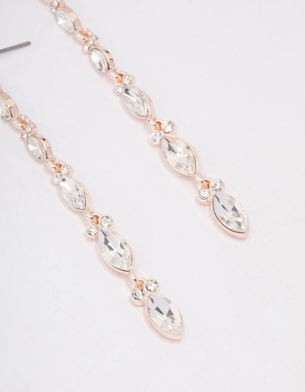 Rose Gold Pear Cup Chain Drop Earrings sold by lovisa product image thumbnail 3