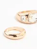 Gold Diamante Dome Stacking Rings 3-Pack sold by lovisa
