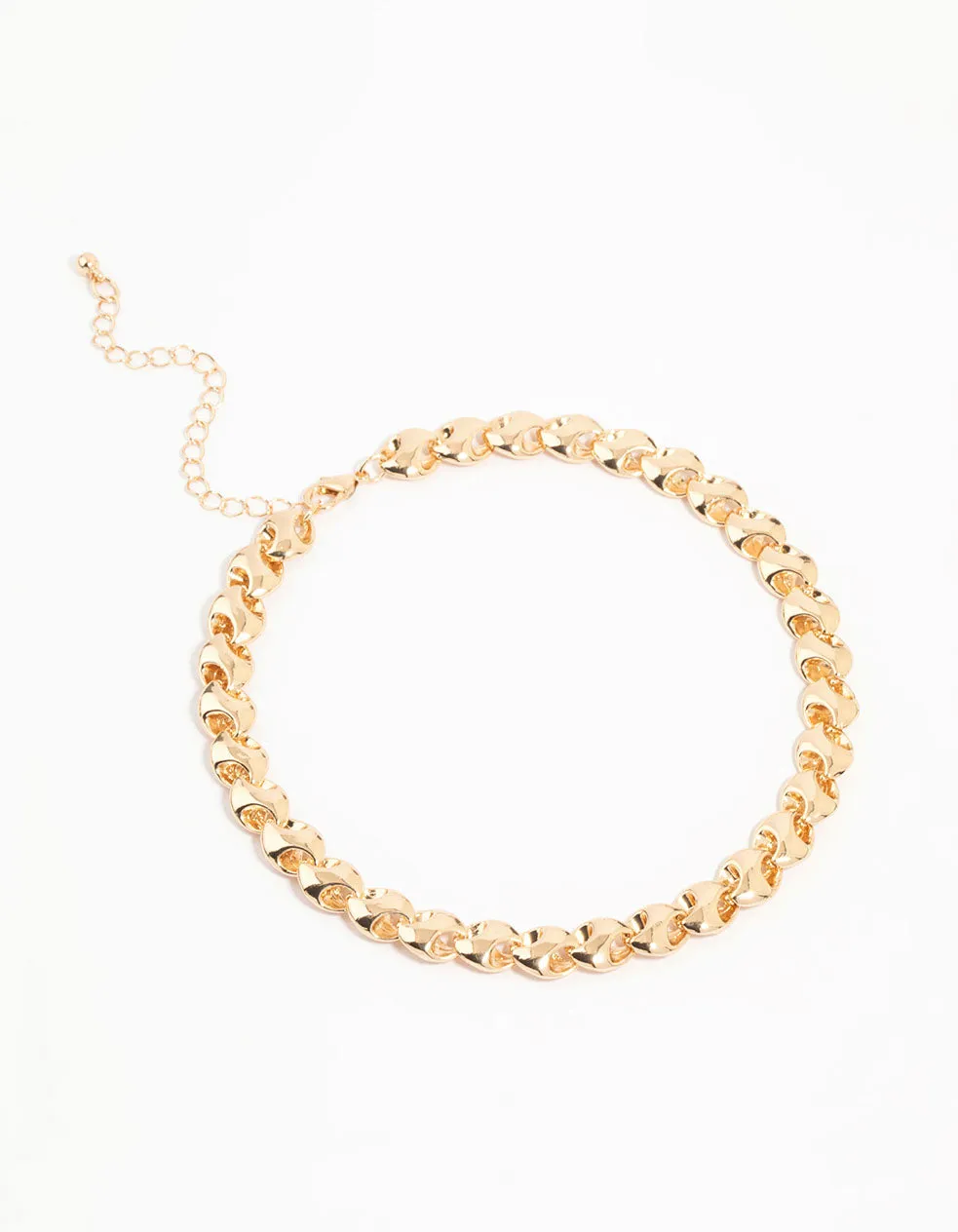 Gold Chain Choker Necklace sold by lovisa