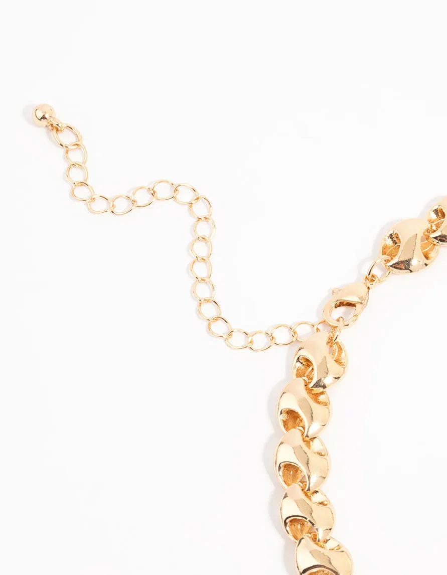 Gold Chain Choker Necklace sold by lovisa product image thumbnail 3