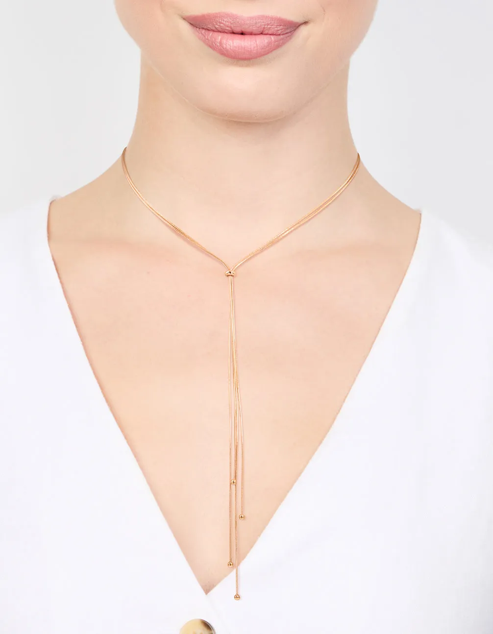 Gold Thin Tassel Y-Necklace sold by lovisa product image thumbnail 2