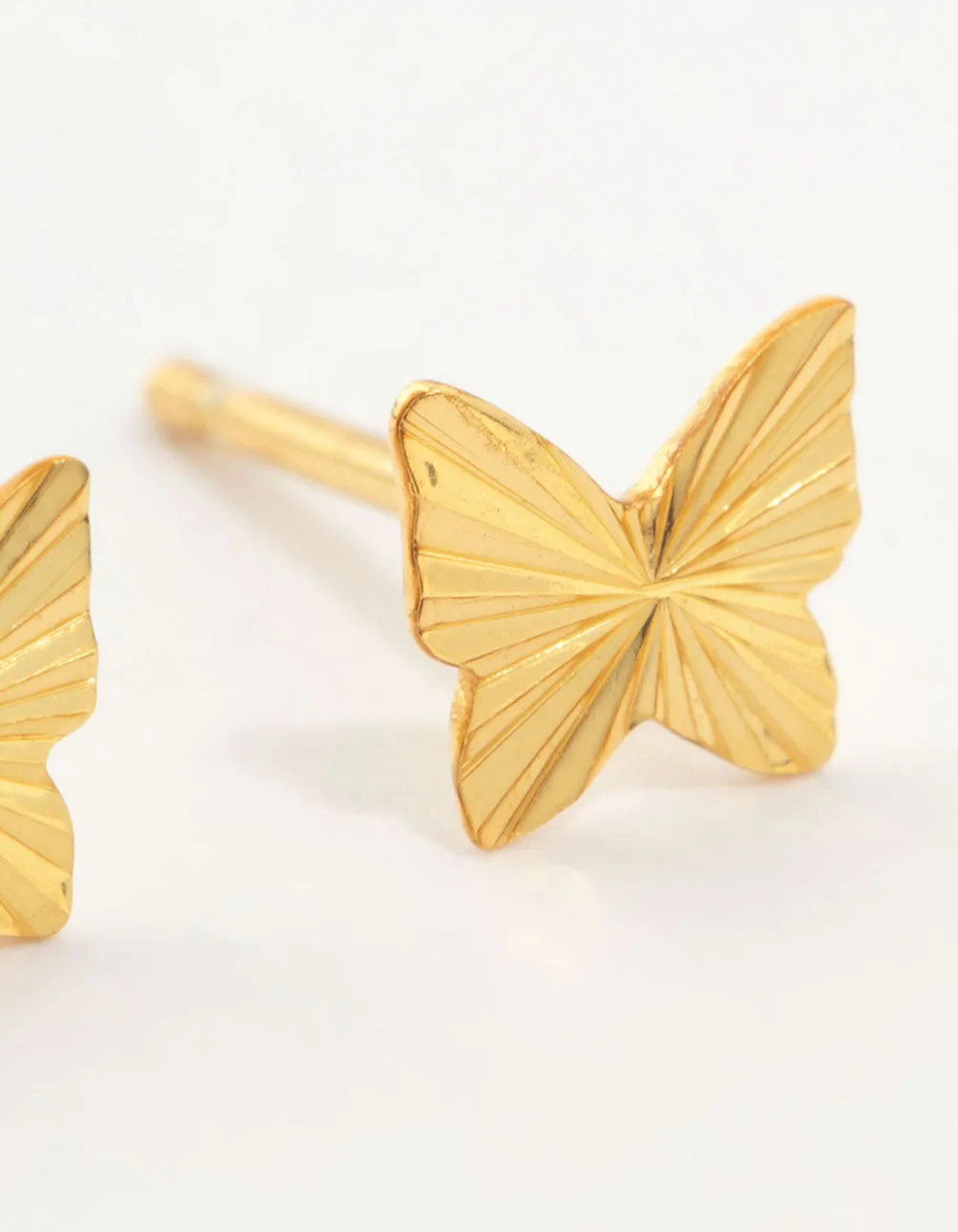 Gold Plated Sterling Silver Butterfly Stud Earrings sold by lovisa product image thumbnail 5