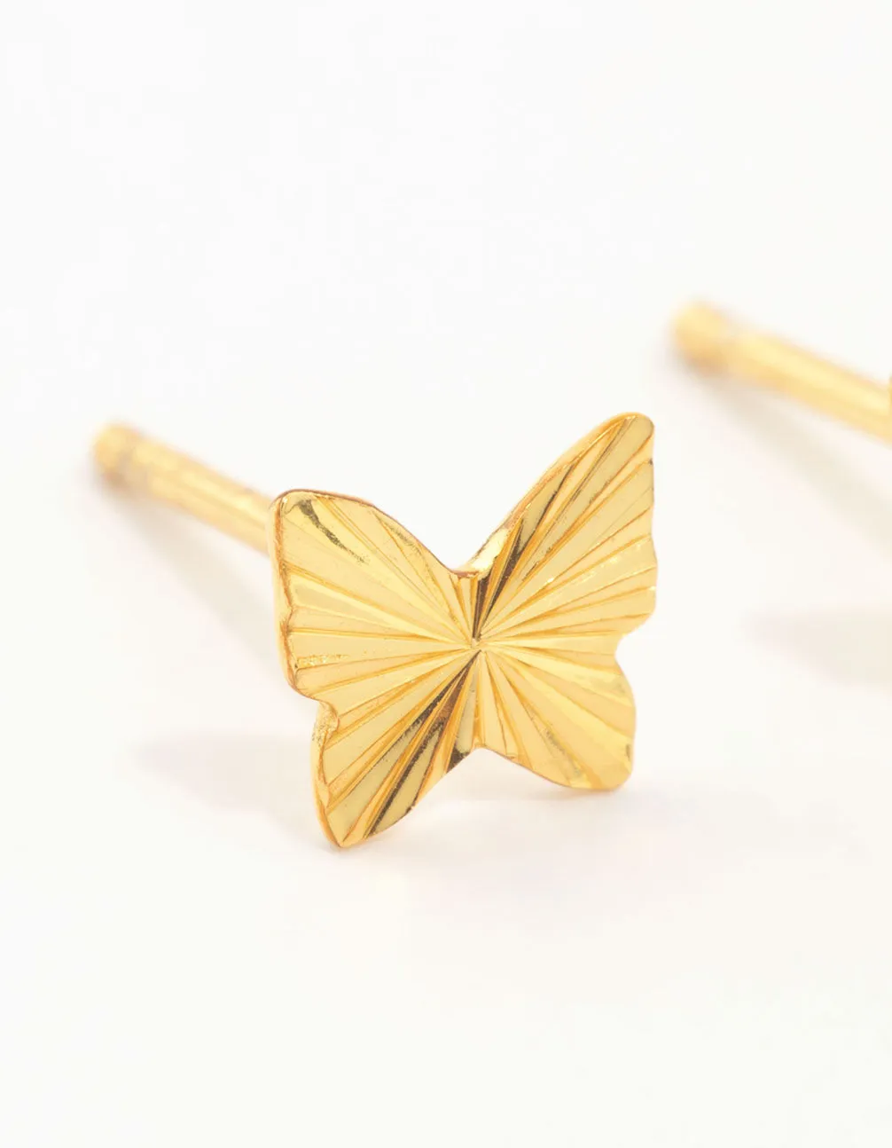 Gold Plated Sterling Silver Butterfly Stud Earrings sold by lovisa product image thumbnail 4