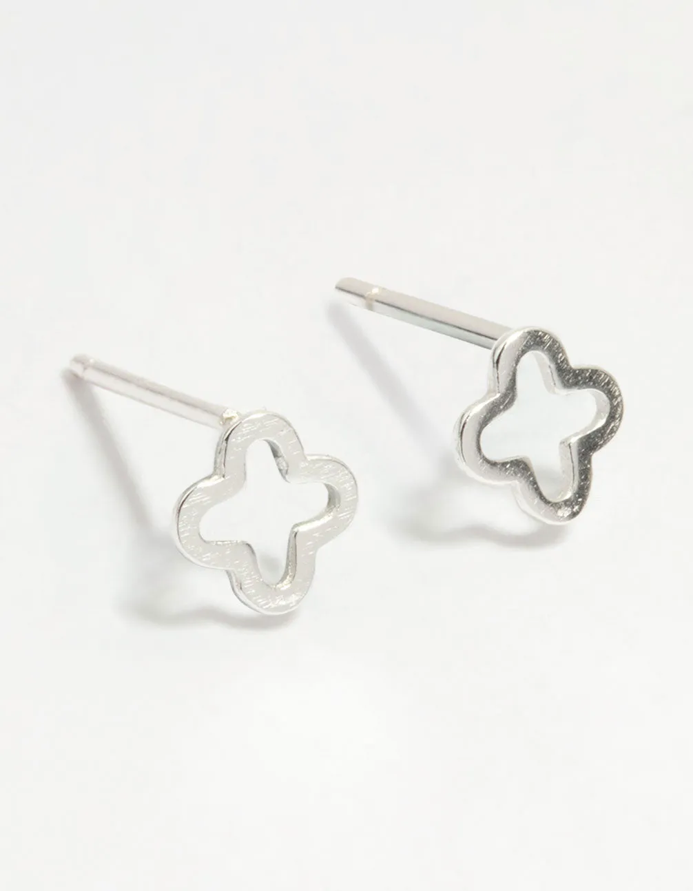 Sterling Silver Flower Outline Stud Earrings sold by lovisa