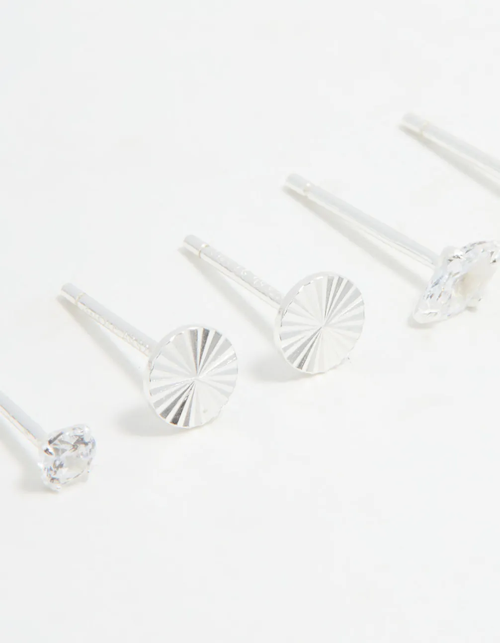 Sterling Silver Cubic Zirconia Stud Earrings 3-Pack sold by lovisa product image thumbnail 2