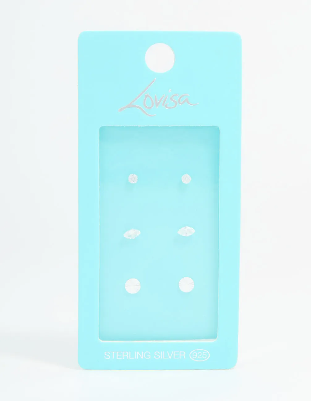 Sterling Silver Cubic Zirconia Stud Earrings 3-Pack sold by lovisa product image thumbnail 3