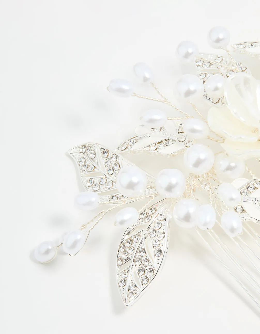 Silver Pearl Flower & Vine Hair Comb sold by lovisa product image thumbnail 2
