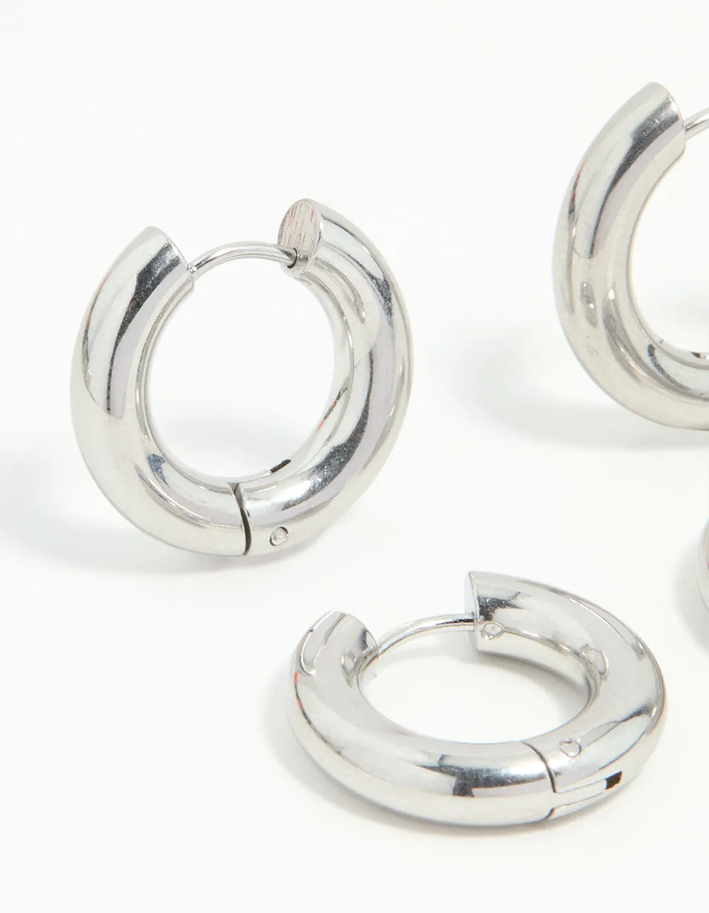 Waterproof Stainless Steel Tube Hoop Earrings 2-Pack sold by lovisa product image thumbnail 2