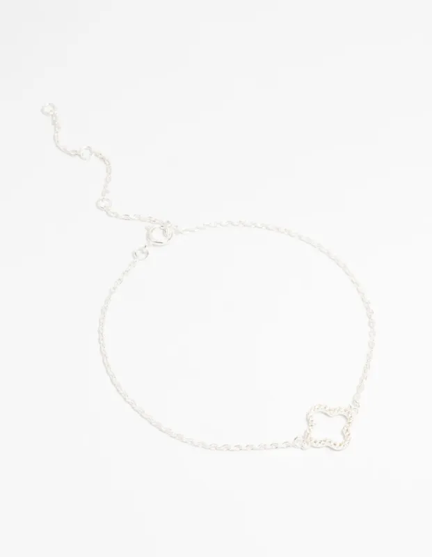 Sterling Silver Cubic Zirconia Flower Bracelet sold by lovisa