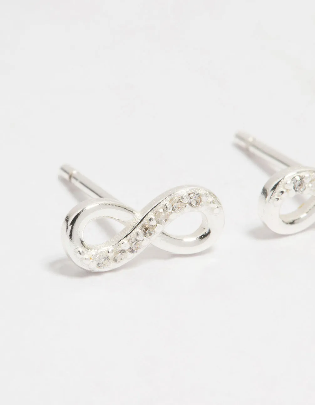 Sterling Silver Cubic Zirconia Infinity Stud Earrings sold by lovisa product image thumbnail 2
